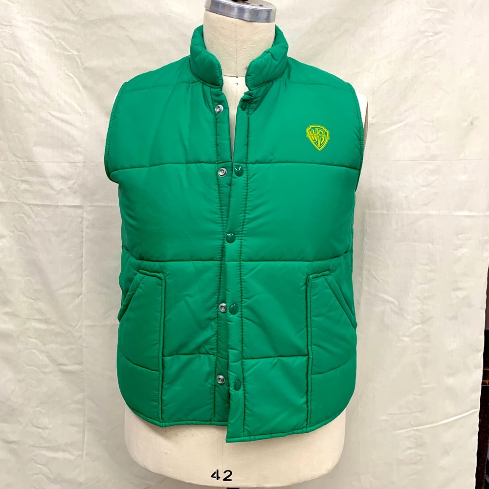 Vintage puffer vest Warner Bros. Logo L